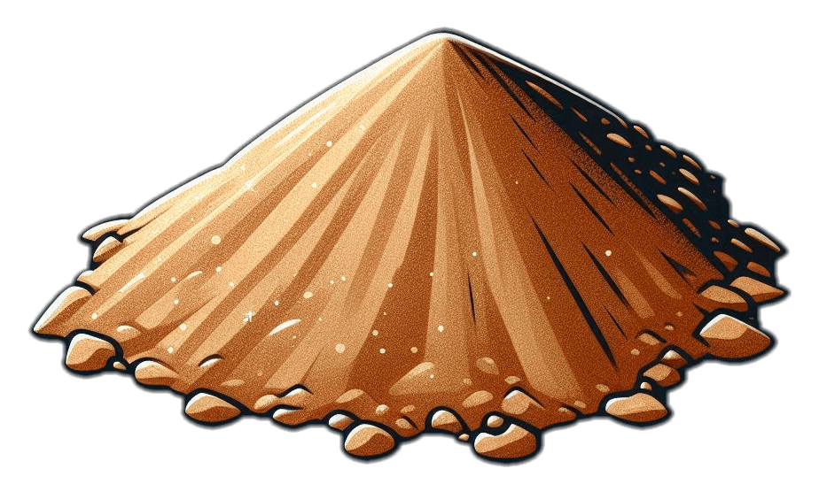 A pile of fine Sand in a tan color sand pile